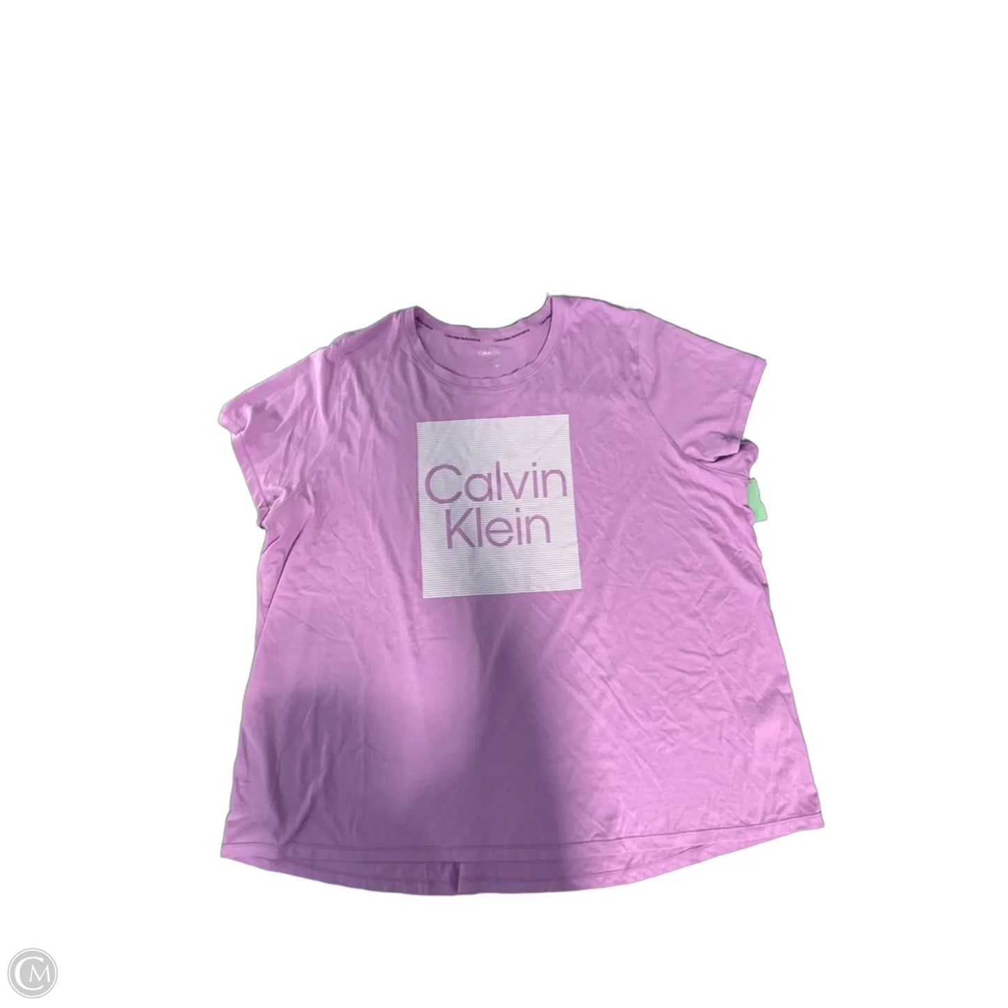 Top Short Sleeve By Calvin Klein In Purple, Size: 3x