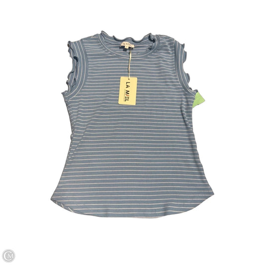 Top Sleeveless By La Miel In Blue & White, Size: S