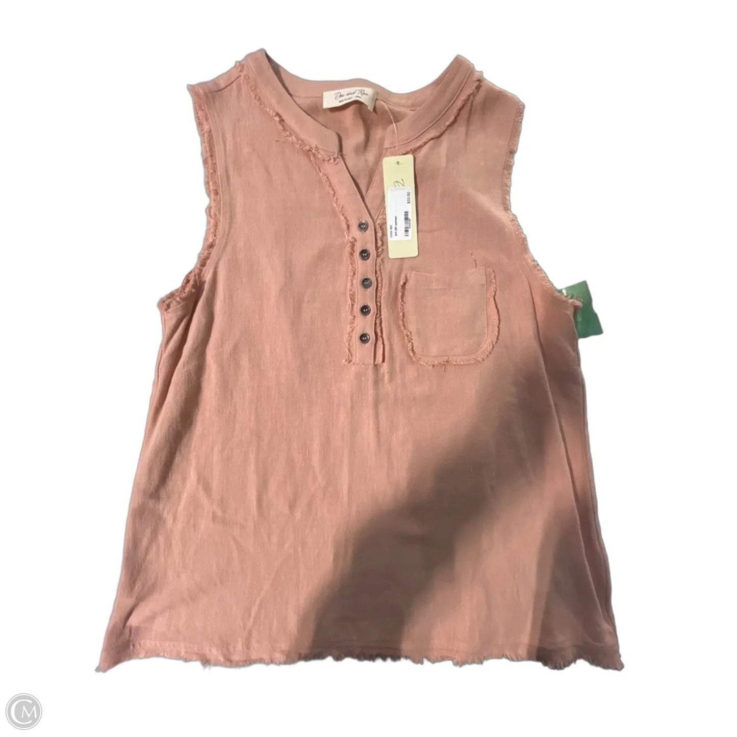 Top Sleeveless By Doe & Rae In Coral, Size: S