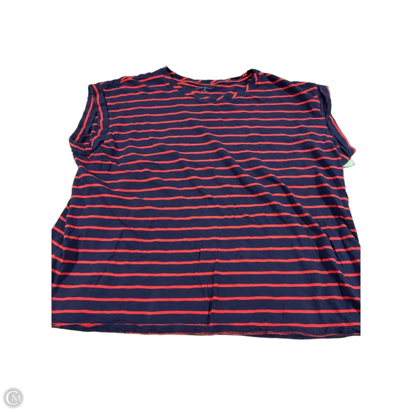 Top Short Sleeve By Lane Bryant In Blue & Red, Size: 3x