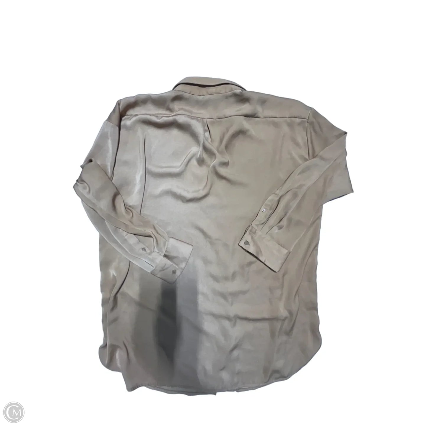 Top Long Sleeve By Banana Republic In Tan, Size: L