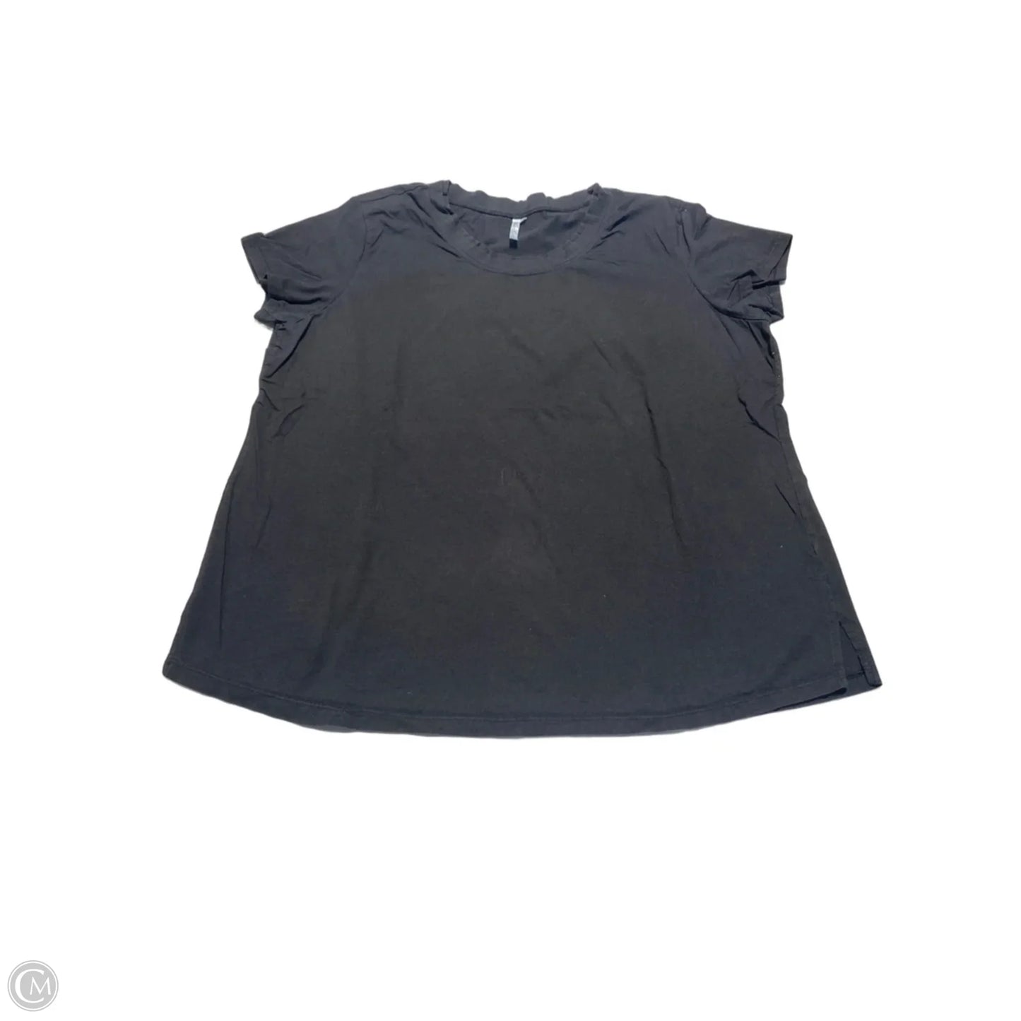 Top Short Sleeve Basic By Lulu B In Black, Size: 1x