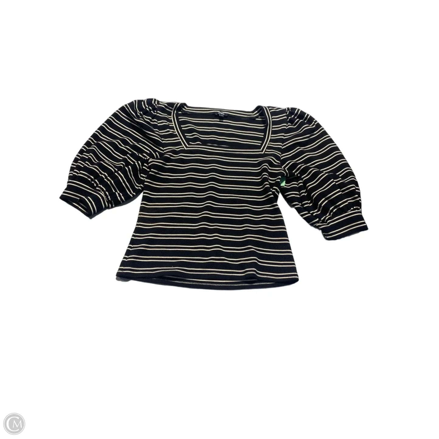 Top Short Sleeve By Express In Black & Tan, Size: S