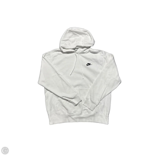 Sweatshirt Hoodie By Nike In White, Size: L