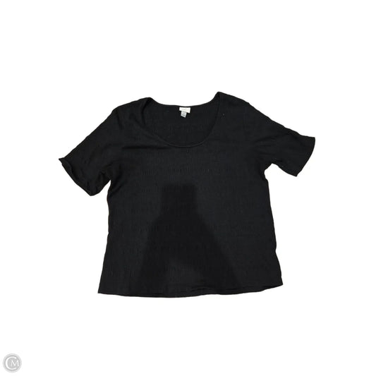 Top Short Sleeve By A New Day In Black, Size: L