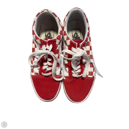 Shoes Sneakers By Vans In Red, Size: 6.5