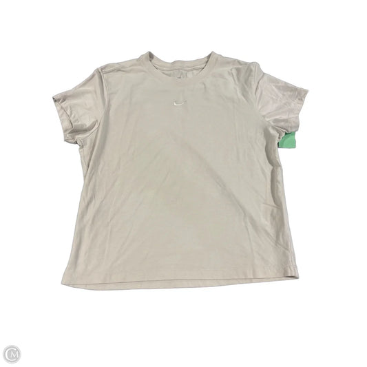 Top Short Sleeve By Nike In Cream, Size: L
