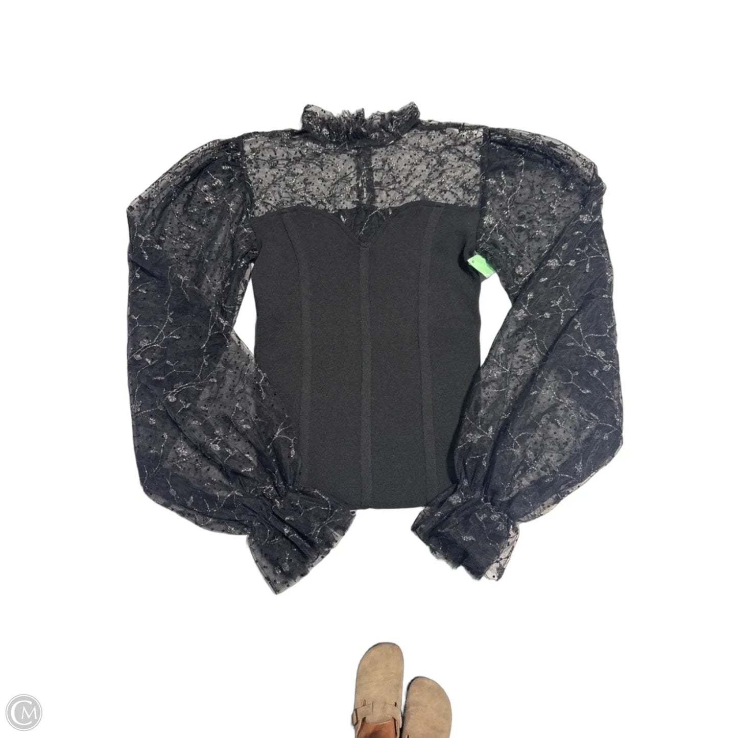Top Long Sleeve By Flying Tomato In Black, Size: S