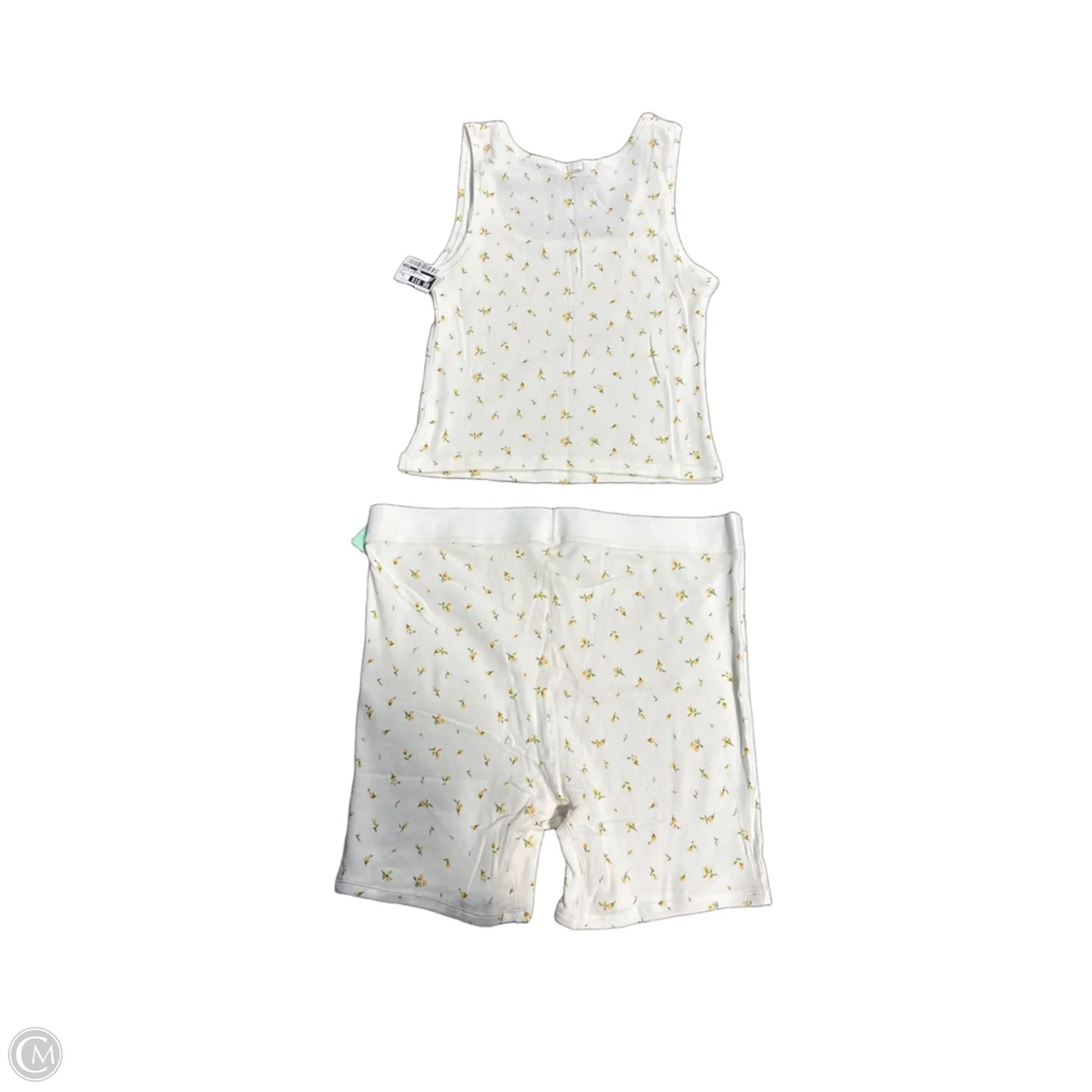 Top 2pc Sleeveless By Skims In Cream & Yellow, Size: Xl