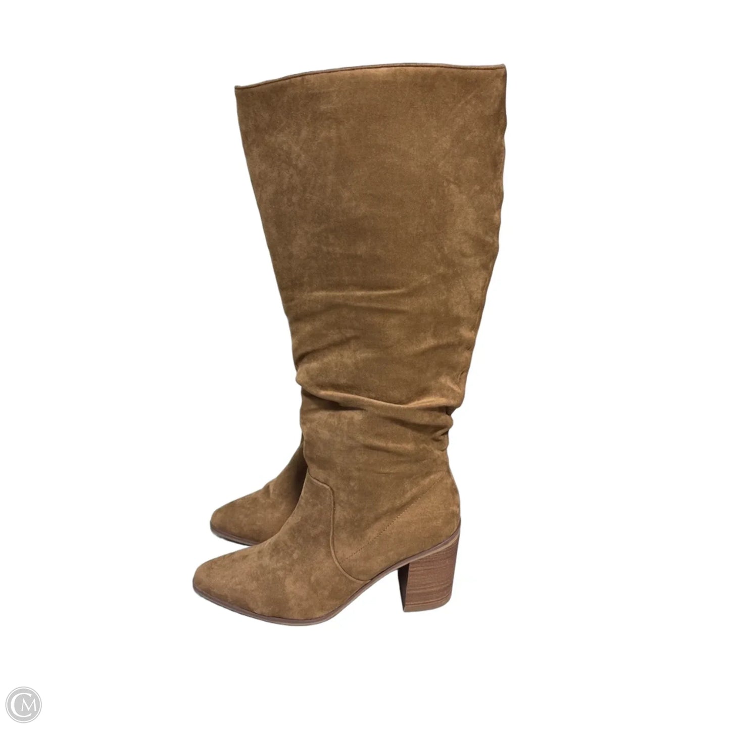 Boots Mid-calf Heels By Cmc In Tan, Size: 8