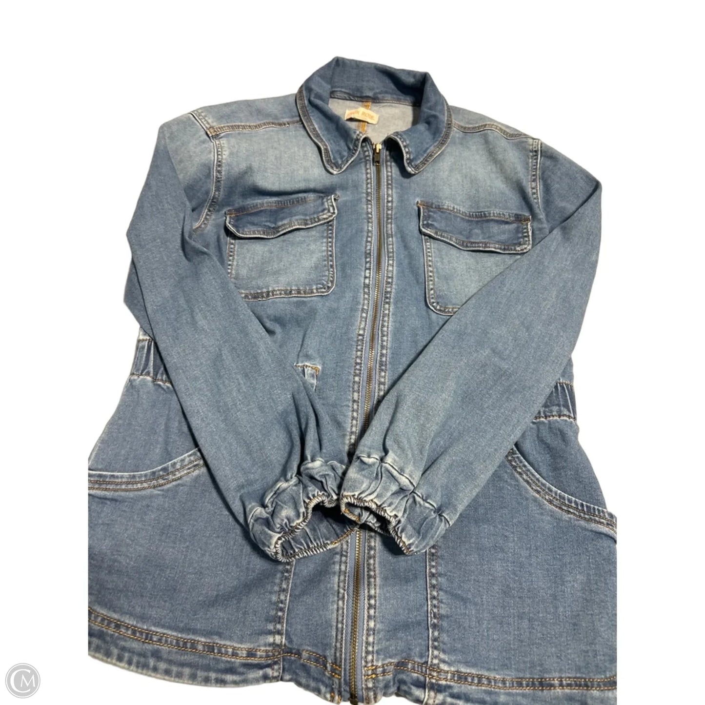 Jacket Denim By Knox Rose In Blue Denim, Size: L