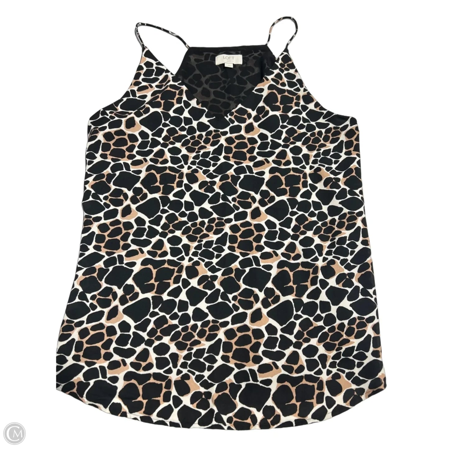 Tank Top By Loft In Black & Tan, Size: Lp