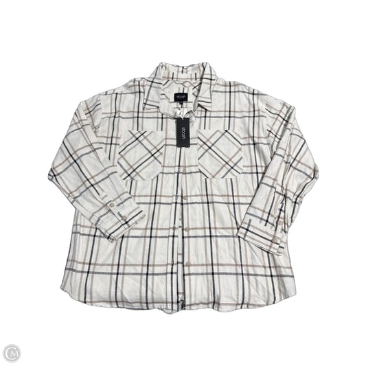 Top Long Sleeve By Stoosh In Plaid Pattern, Size: L