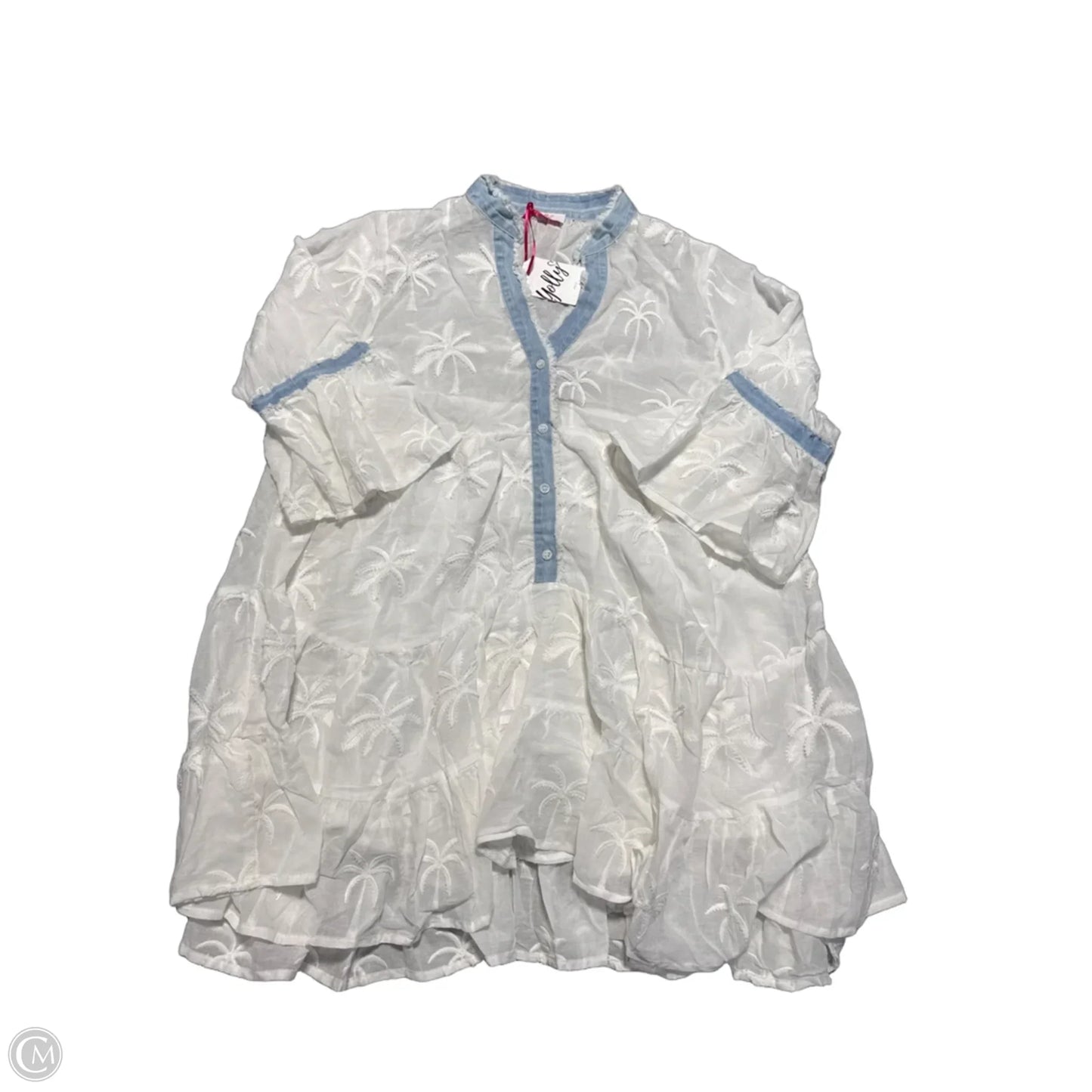 Dress Casual Short By Cmc In Blue & White, Size: M