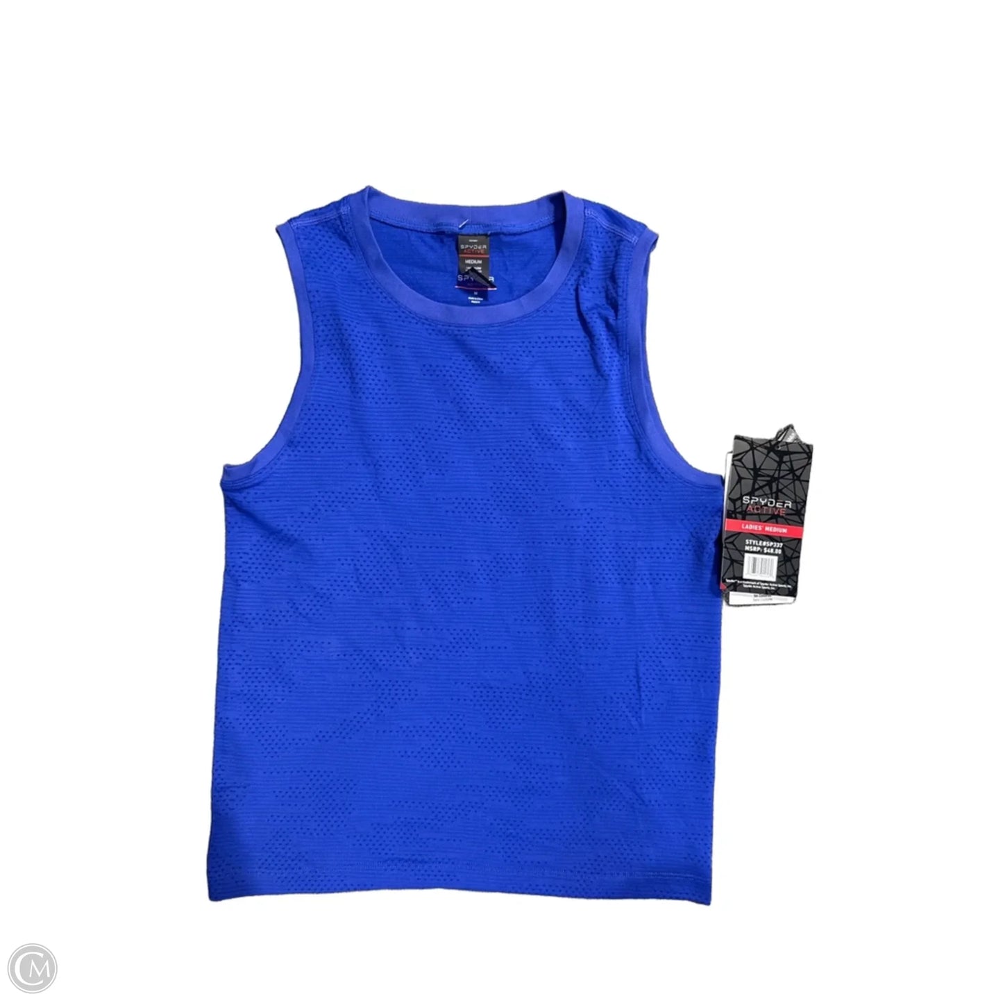 Athletic Tank Top By Spyder In Blue, Size: M