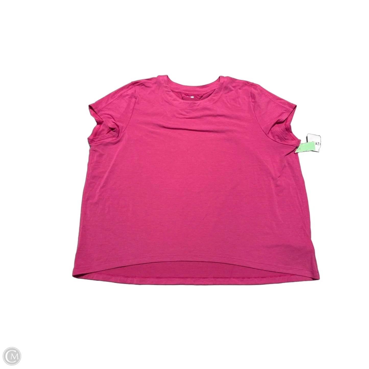 Athletic Top Short Sleeve By Athleta In Pink, Size: L