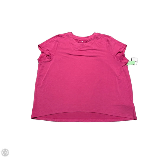 Athletic Top Short Sleeve By Athleta In Pink, Size: L