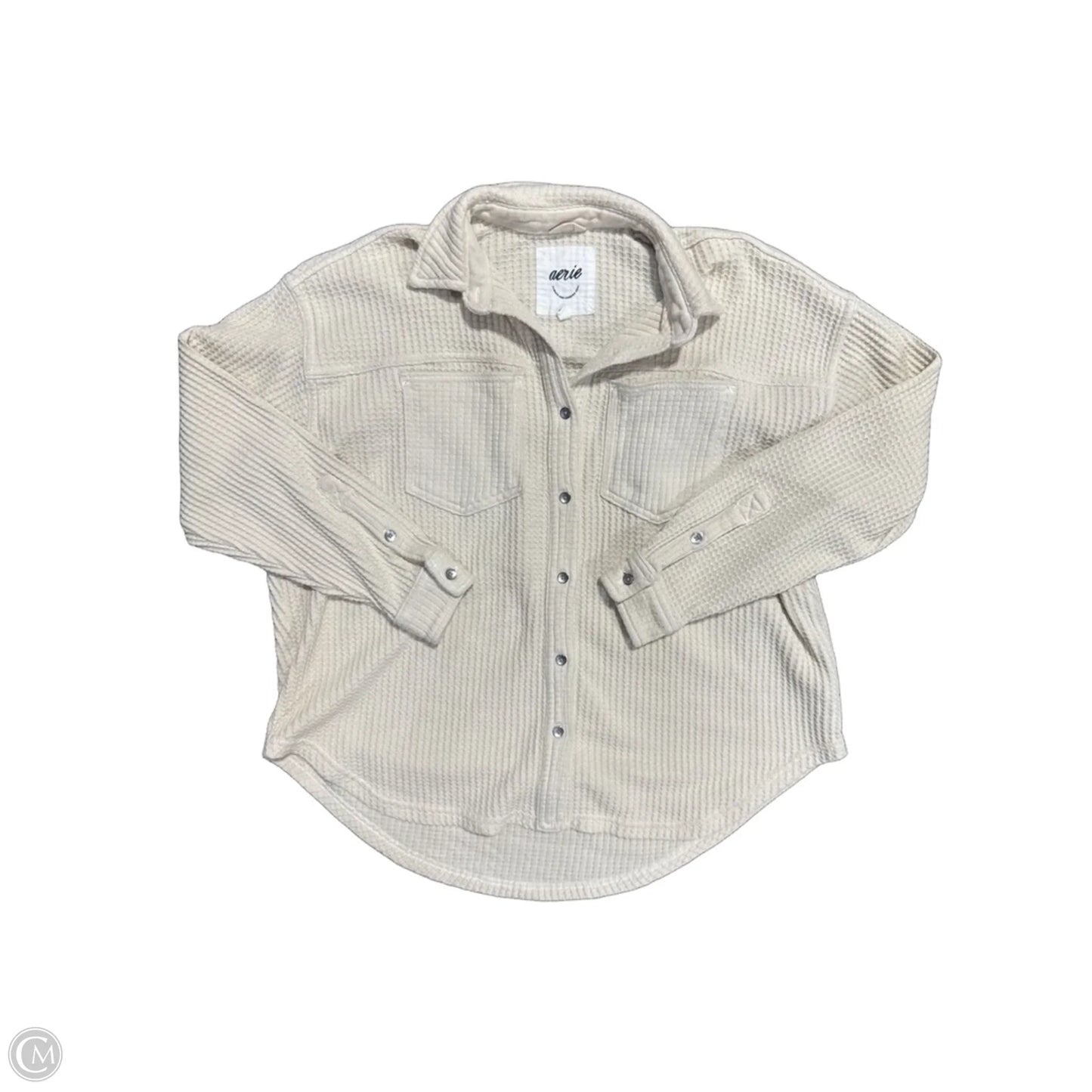Top Long Sleeve By Aerie In Cream, Size: Xxs