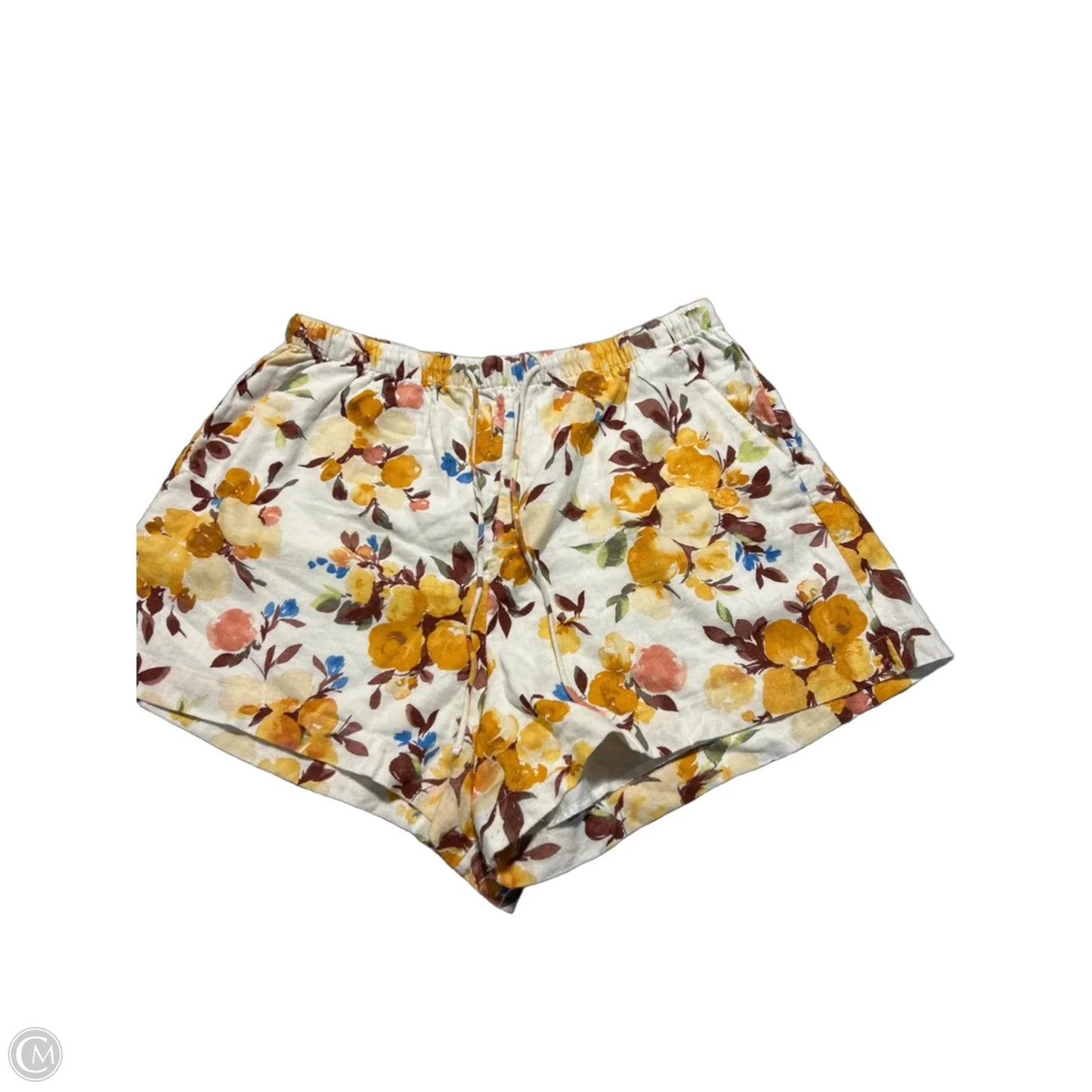 Shorts By Abercrombie And Fitch In White & Yellow, Size: 12