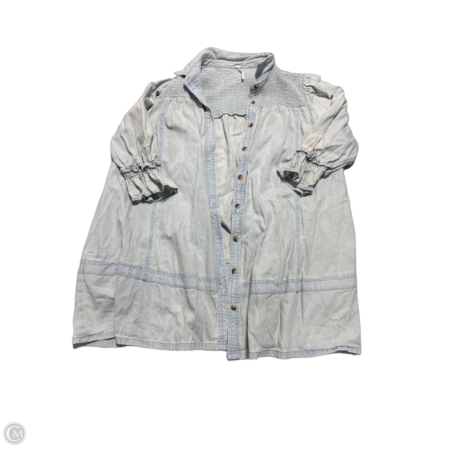 Dress Casual Short By Free People In Blue Denim, Size: S