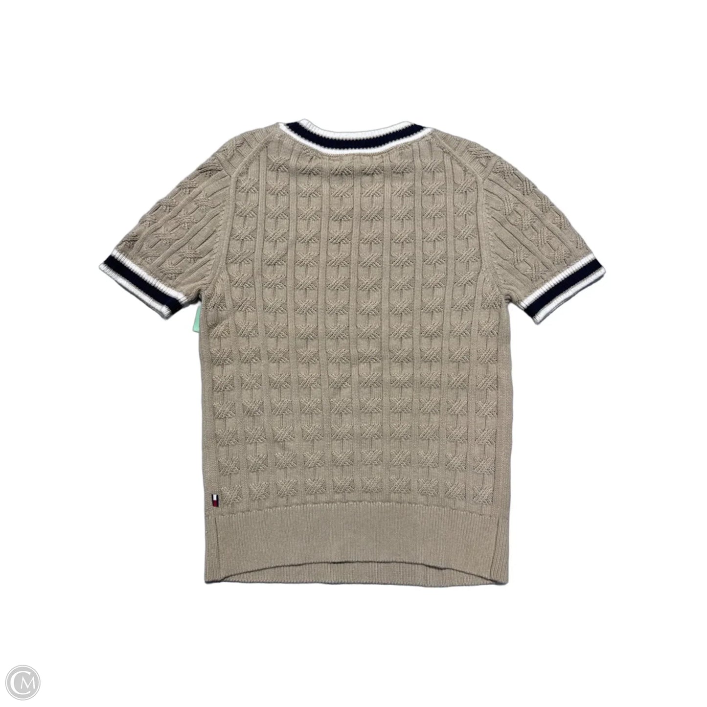 Top Short Sleeve By Tommy Hilfiger In Tan, Size: S