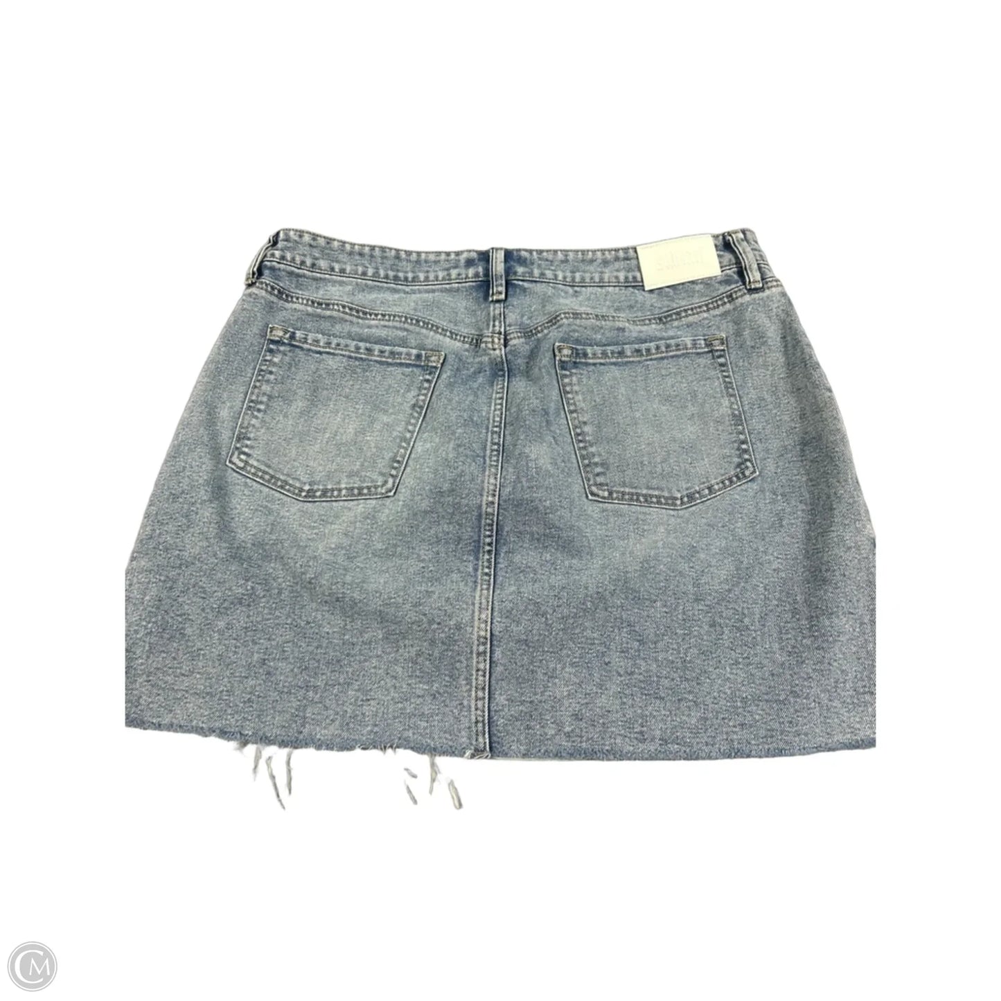 Skirt Mini & Short By Cmc In Blue Denim, Size: 16