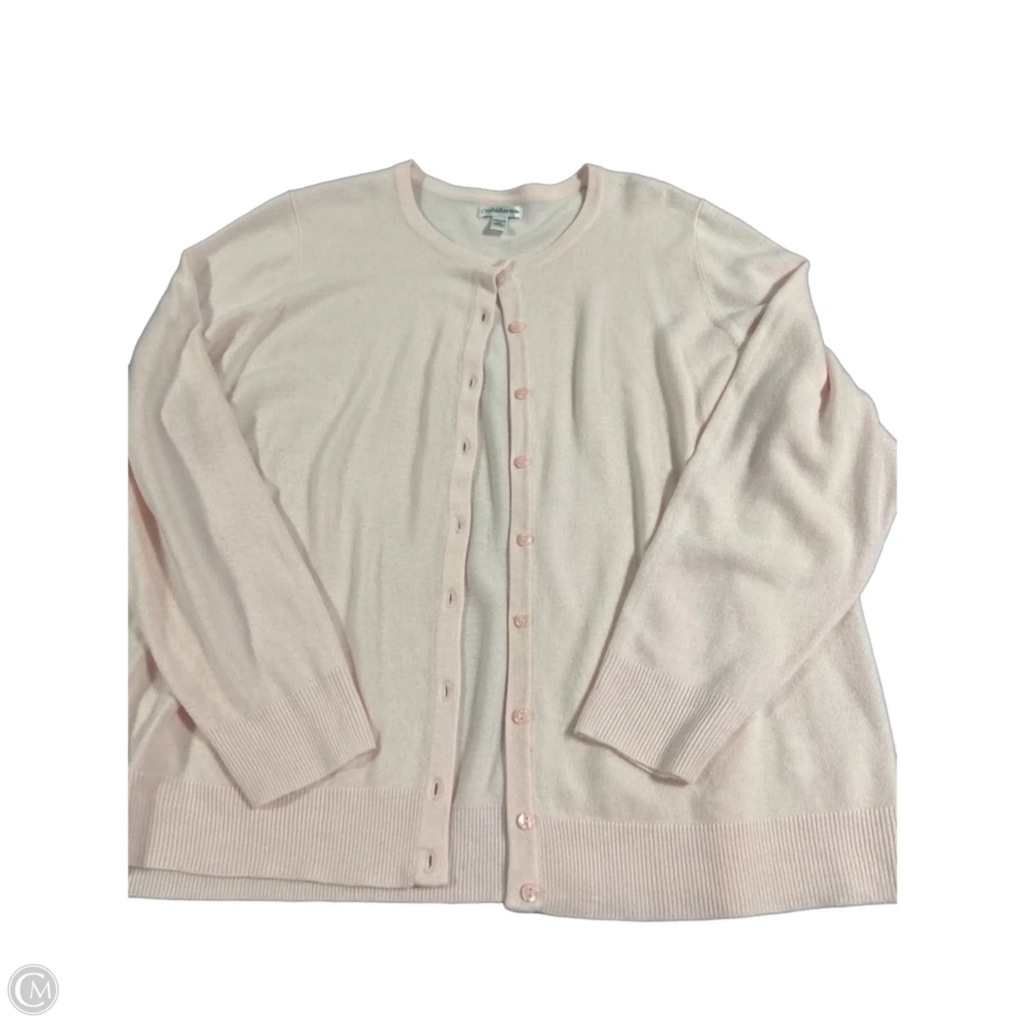 Cardigan By Croft And Barrow In Pink, Size: 3x