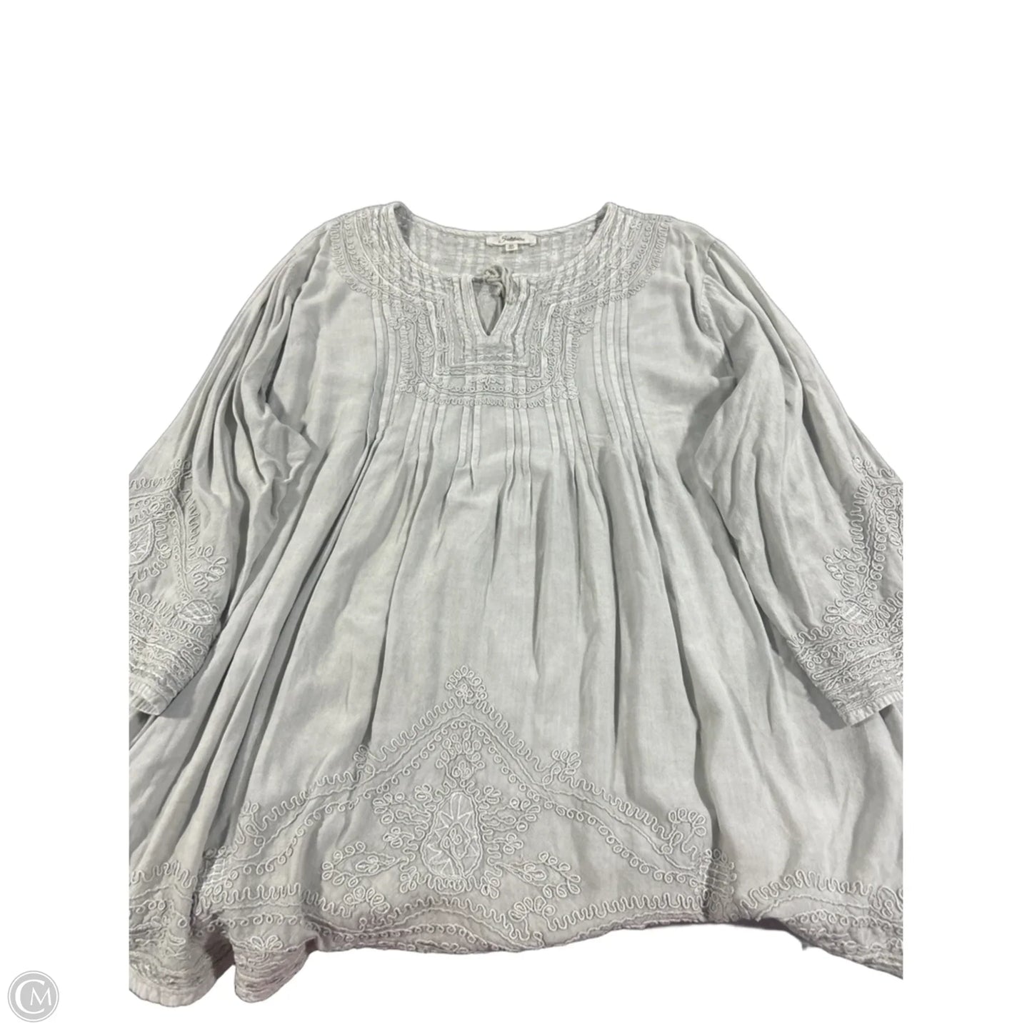 Top 3/4 Sleeve By Solitaire In Green, Size: 3x