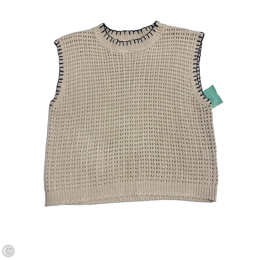 Vest Sweater By La Miel In Tan, Size: S