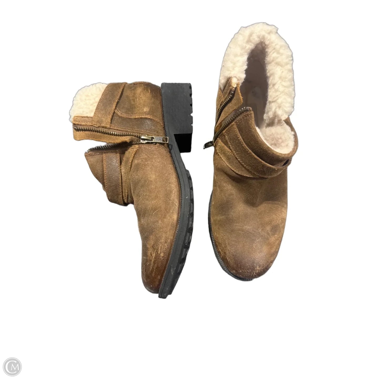 Boots Designer By Ugg In Brown, Size: 8