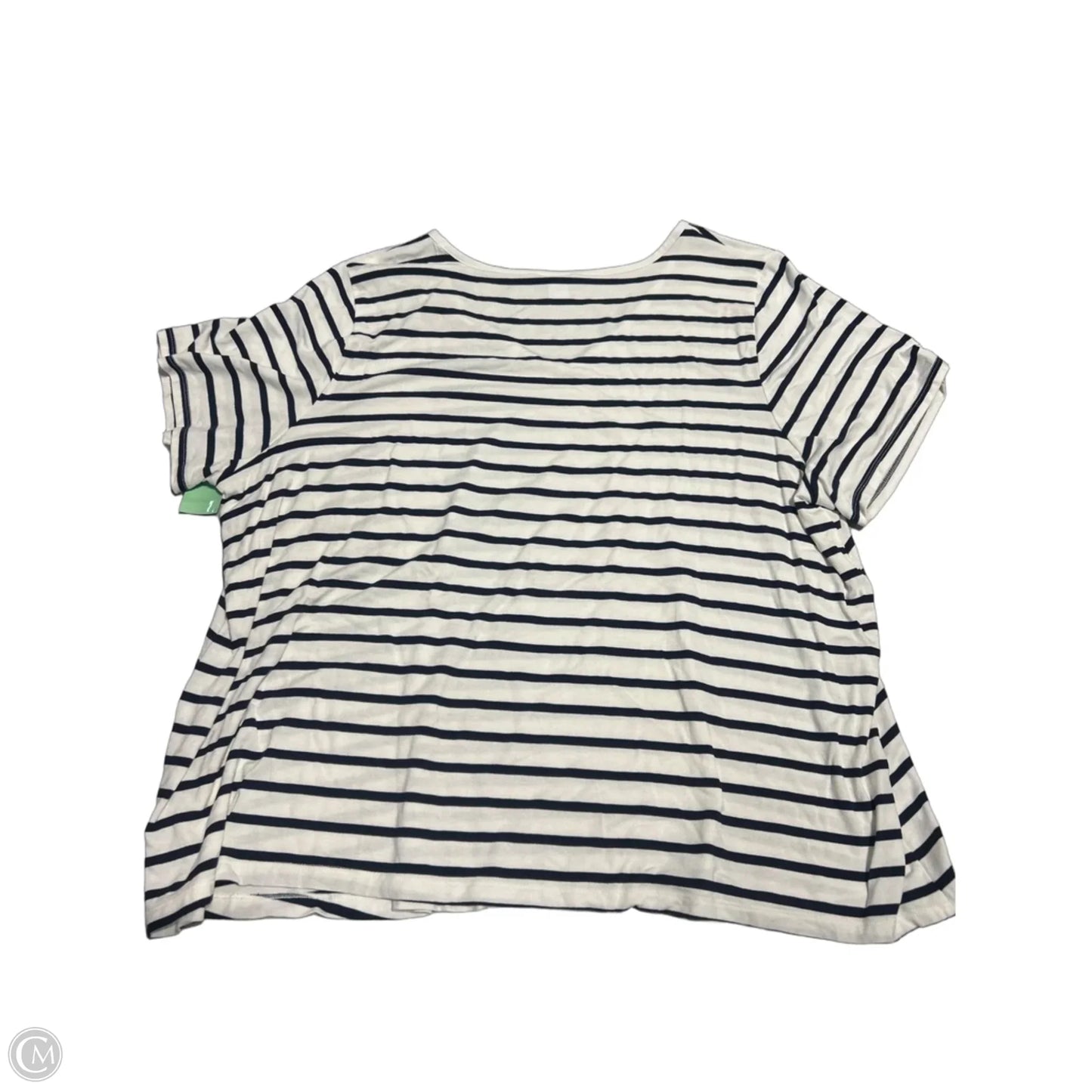 Top Short Sleeve By Old Navy In Blue & White, Size: 2x