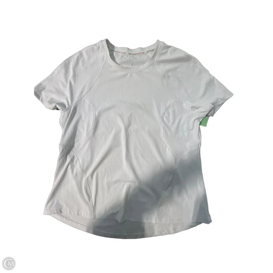 Athletic Top Short Sleeve By Spyder In White, Size: L