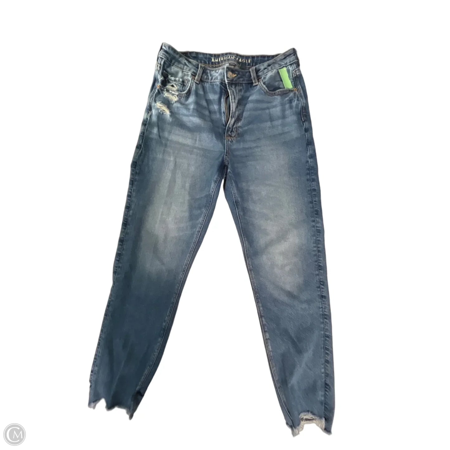 Jeans Straight By American Eagle In Blue Denim, Size: 12