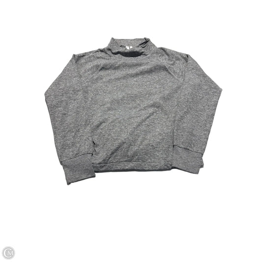 Athletic Top Long Sleeve Collar By Zella In Grey, Size: S