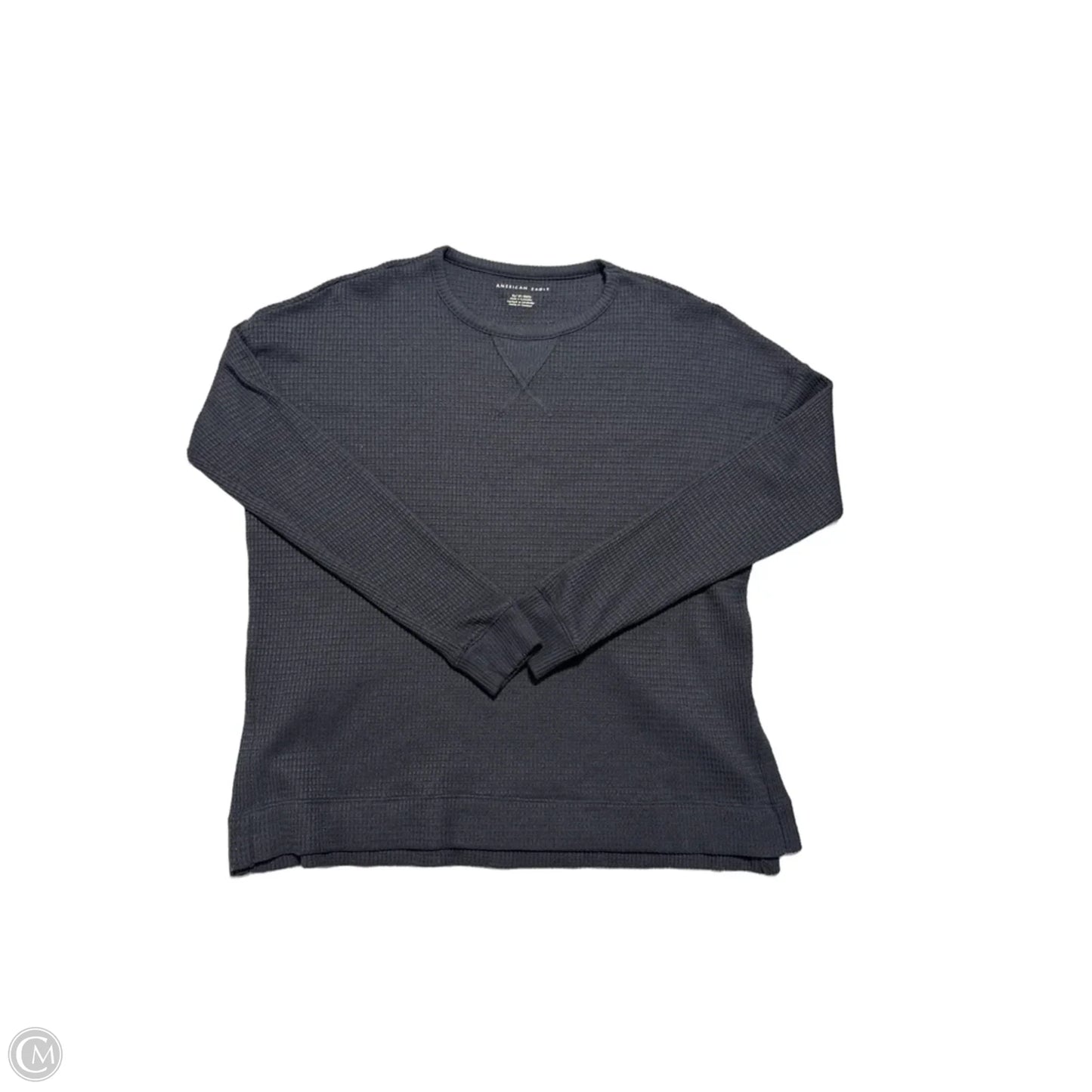 Top Long Sleeve By American Eagle In Grey, Size: Xs