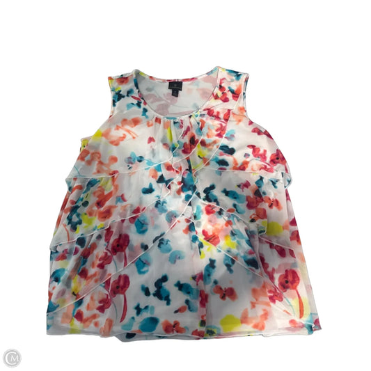 Top Sleeveless By Worthington In Multi-colored, Size: L