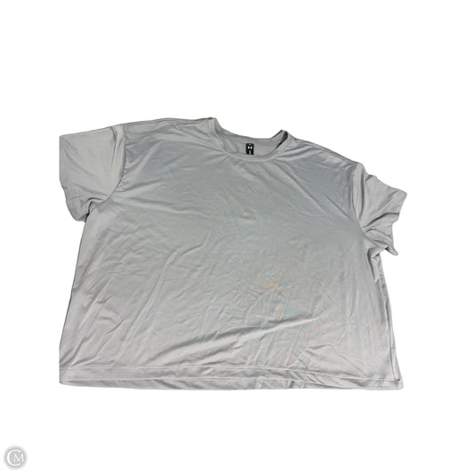 Athletic Top Short Sleeve By Under Armour In Grey, Size: L