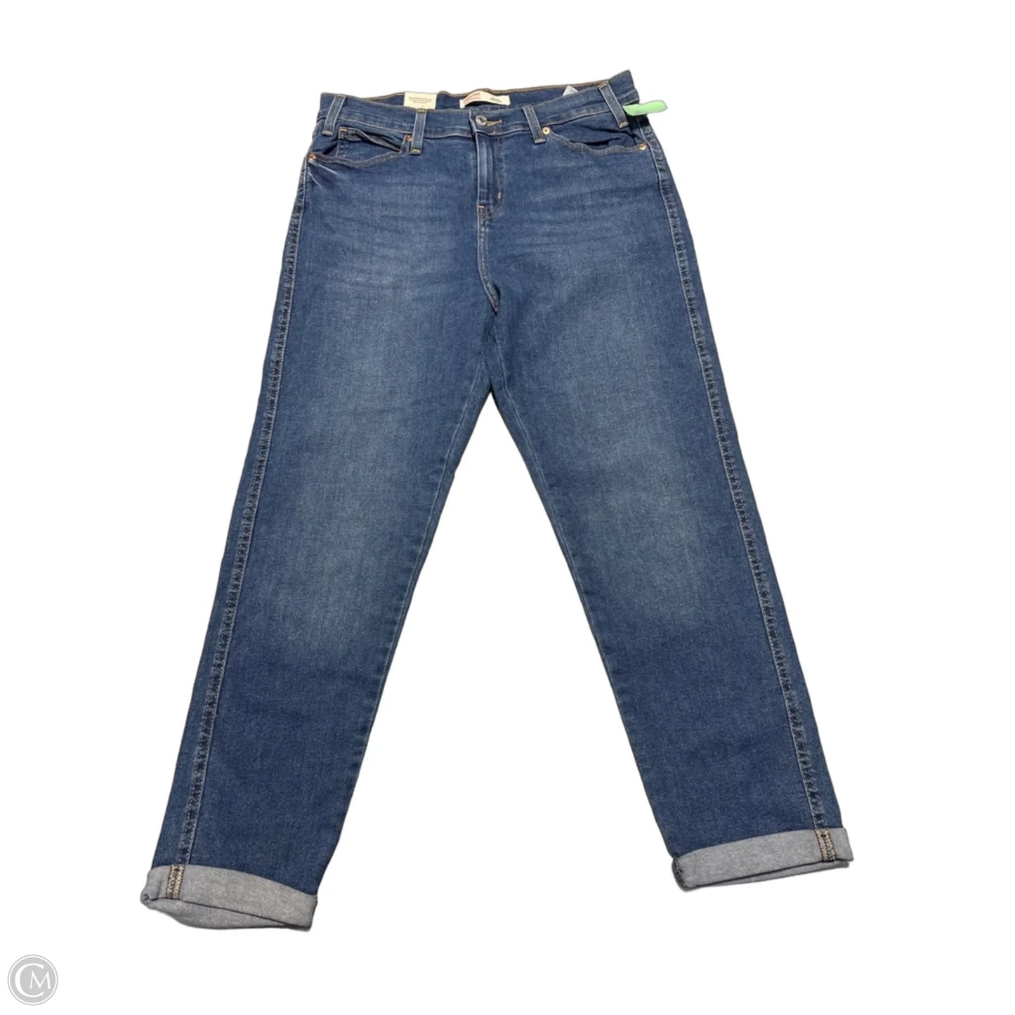 Jeans Boyfriend By Levis In Blue Denim, Size: 8
