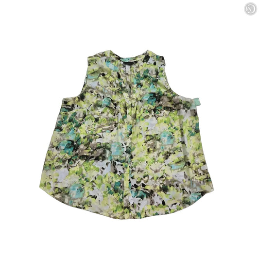 Top Sleeveless By Apt 9 In Green, Size: 1x