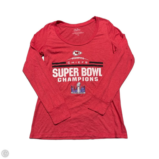 Top Long Sleeve By Majestic In Red, Size: 2x