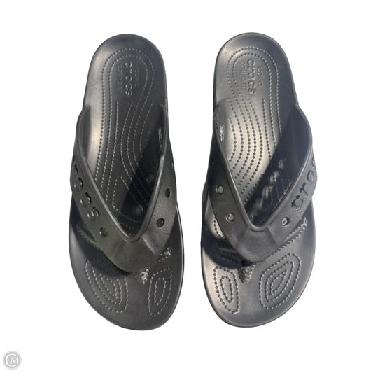 Sandals Flats By Crocs In Black, Size: 12