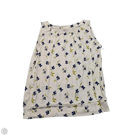 Tank Top By Loft In Blue & White, Size: Xl