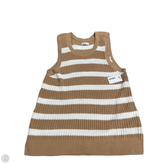Tank Top By Sonoma In Tan & White, Size: 1x