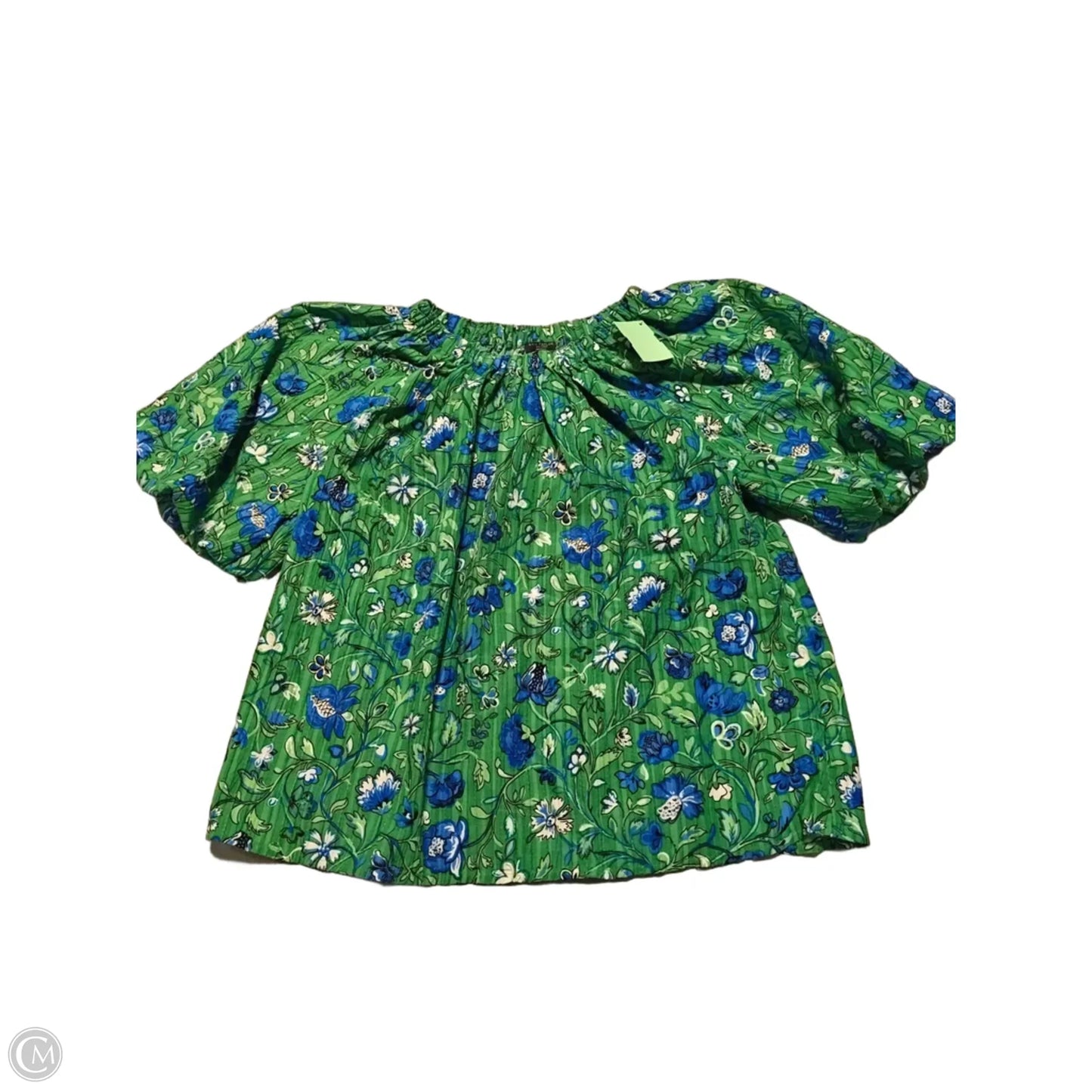 Top Short Sleeve By Ann Taylor In Blue & Green, Size: Sp