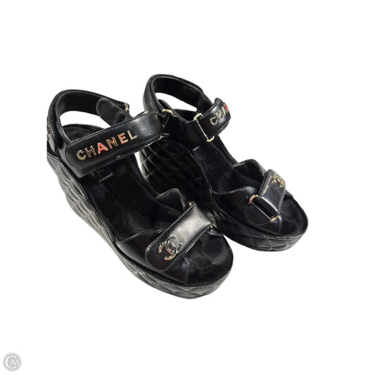 Shoes Luxury Designer By Chanel In Black, Size: 8.5