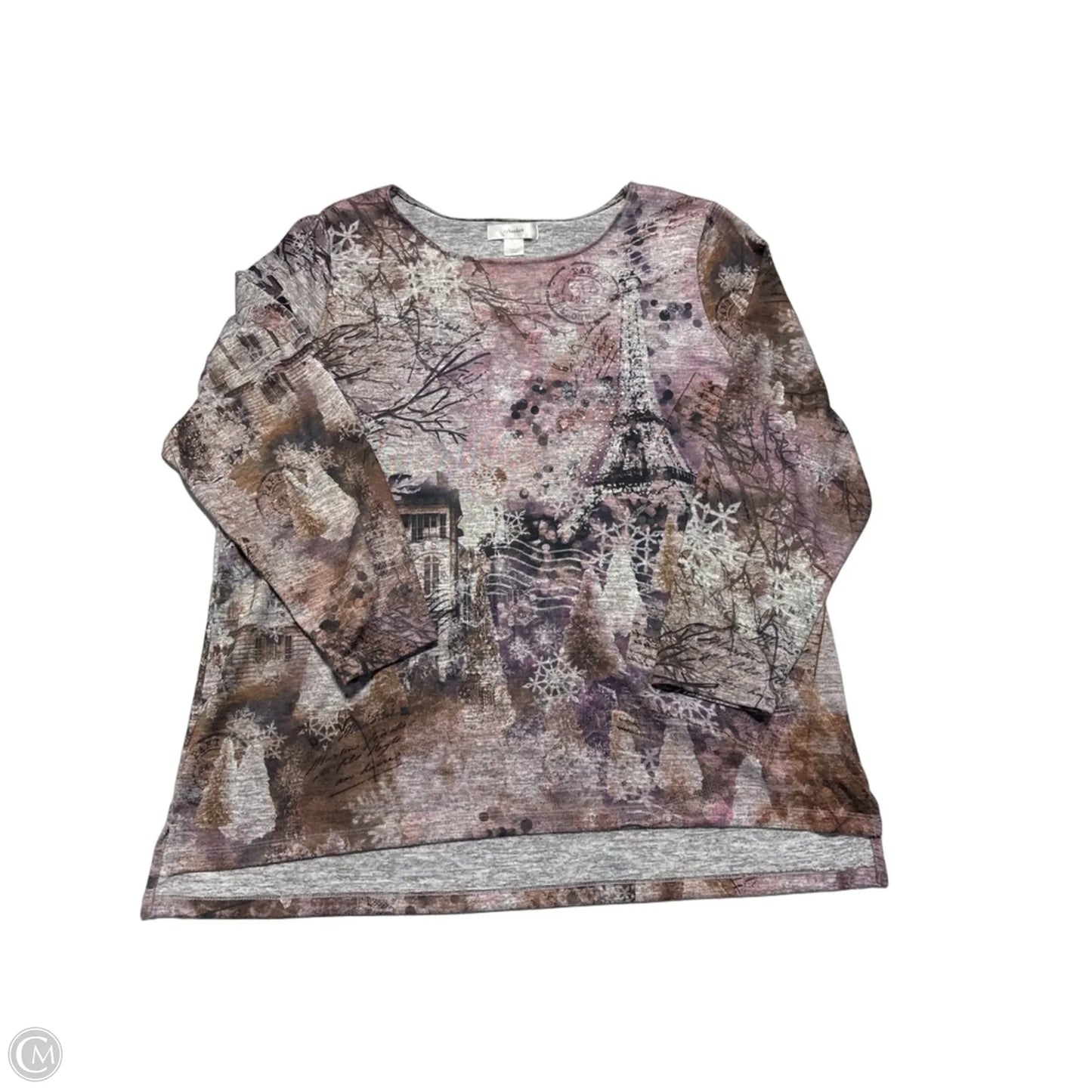 Top Short Sleeve By Cj Banks In Pink, Size: 1x
