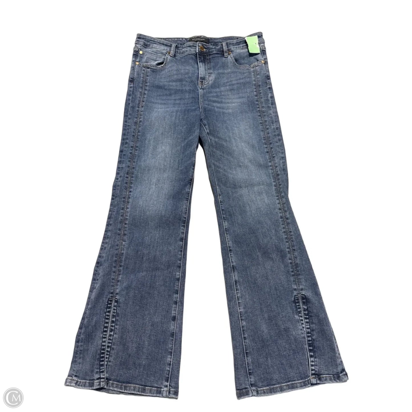 Jeans Flared By Liverpool In Blue Denim, Size: 14