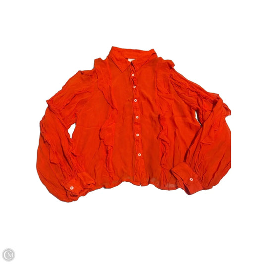 Top Long Sleeve By Maeve In Orange, Size: Xl