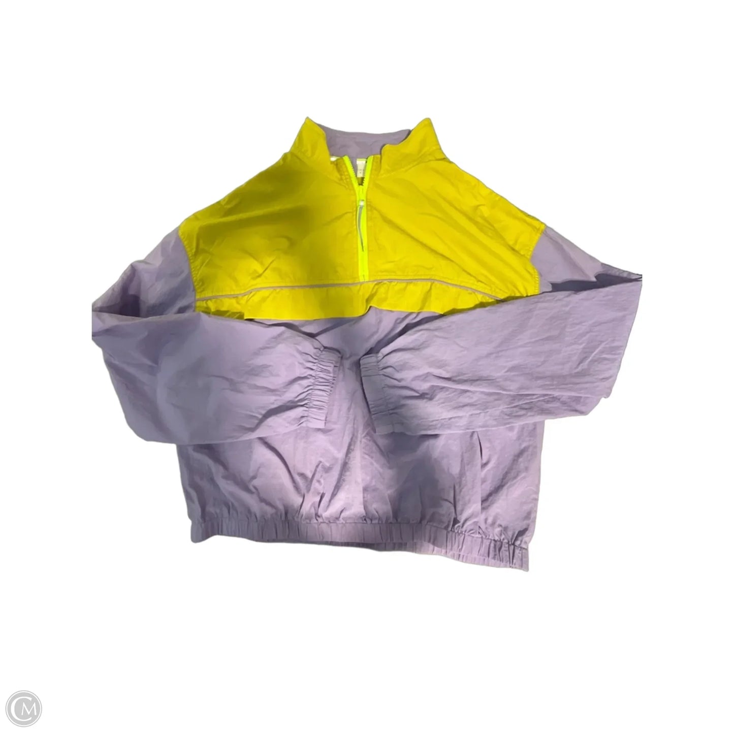 Sweatshirt Collar By Dee Elly In Purple & Yellow, Size: M