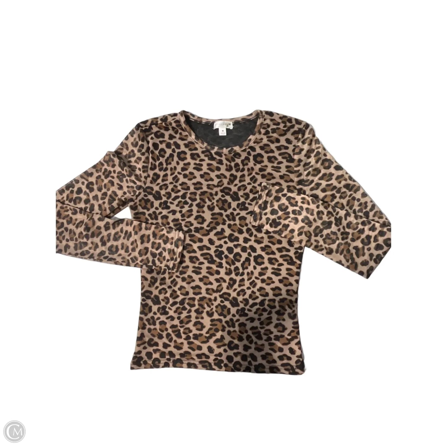 Top Long Sleeve By Cme In Animal Print, Size: M